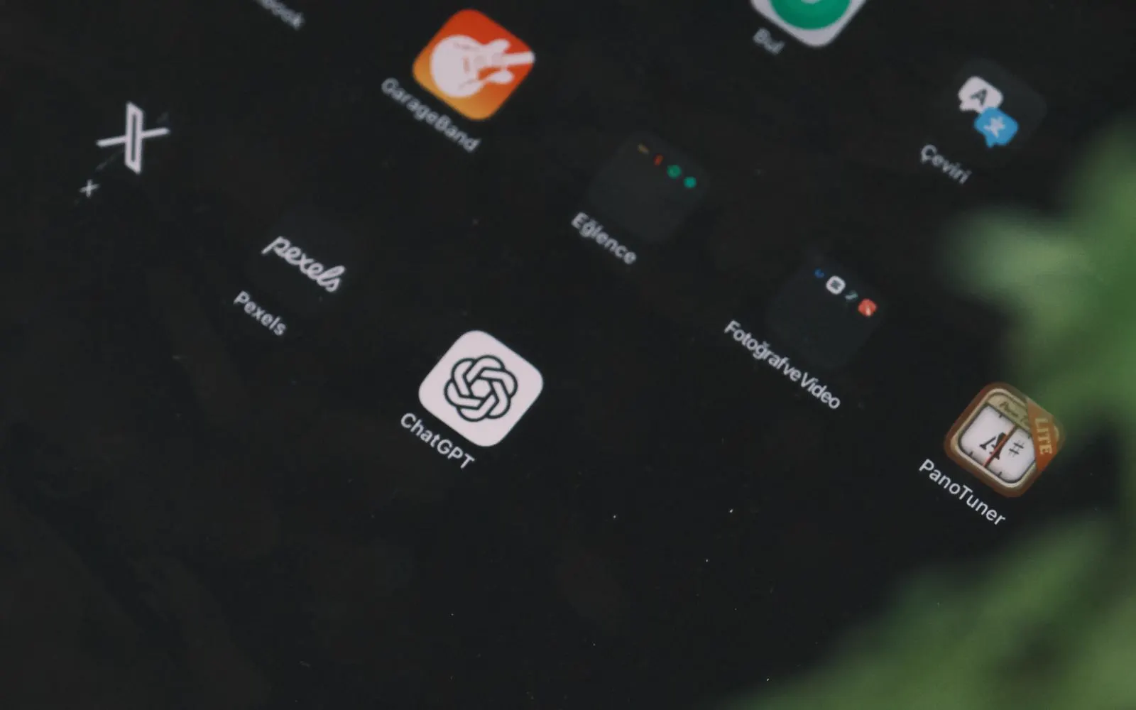 A tablet screen showing rows of app icons